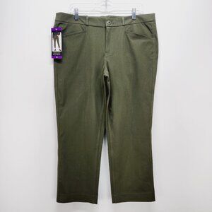 Banana Republic Cropped pants Womens High-Rise Straight-Leg  Olive Green Size 14